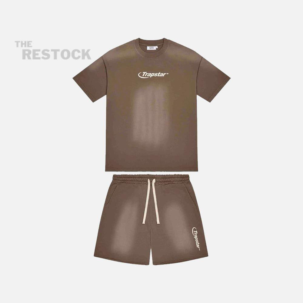 Trapstar Hyperdrive Fade T-Shirt & Short Set - Brown
