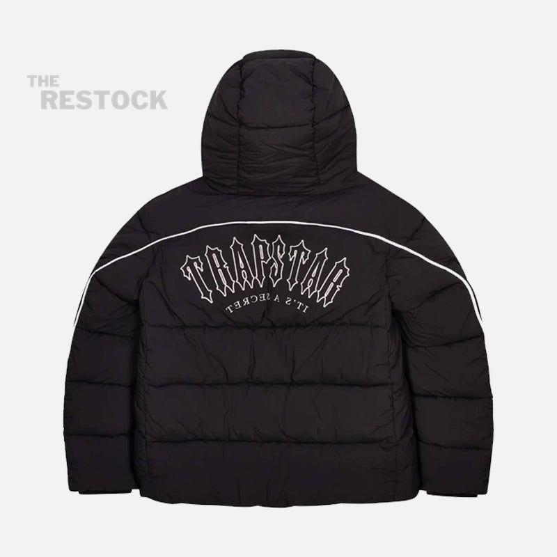 Trapstar Irongate Arch Piping Hooded Puffer Jacket - Black / White