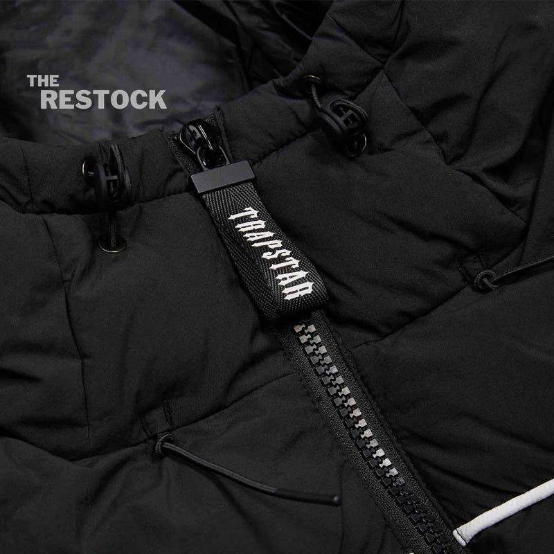 Trapstar Irongate Arch Piping Hooded Puffer Jacket - Black / White