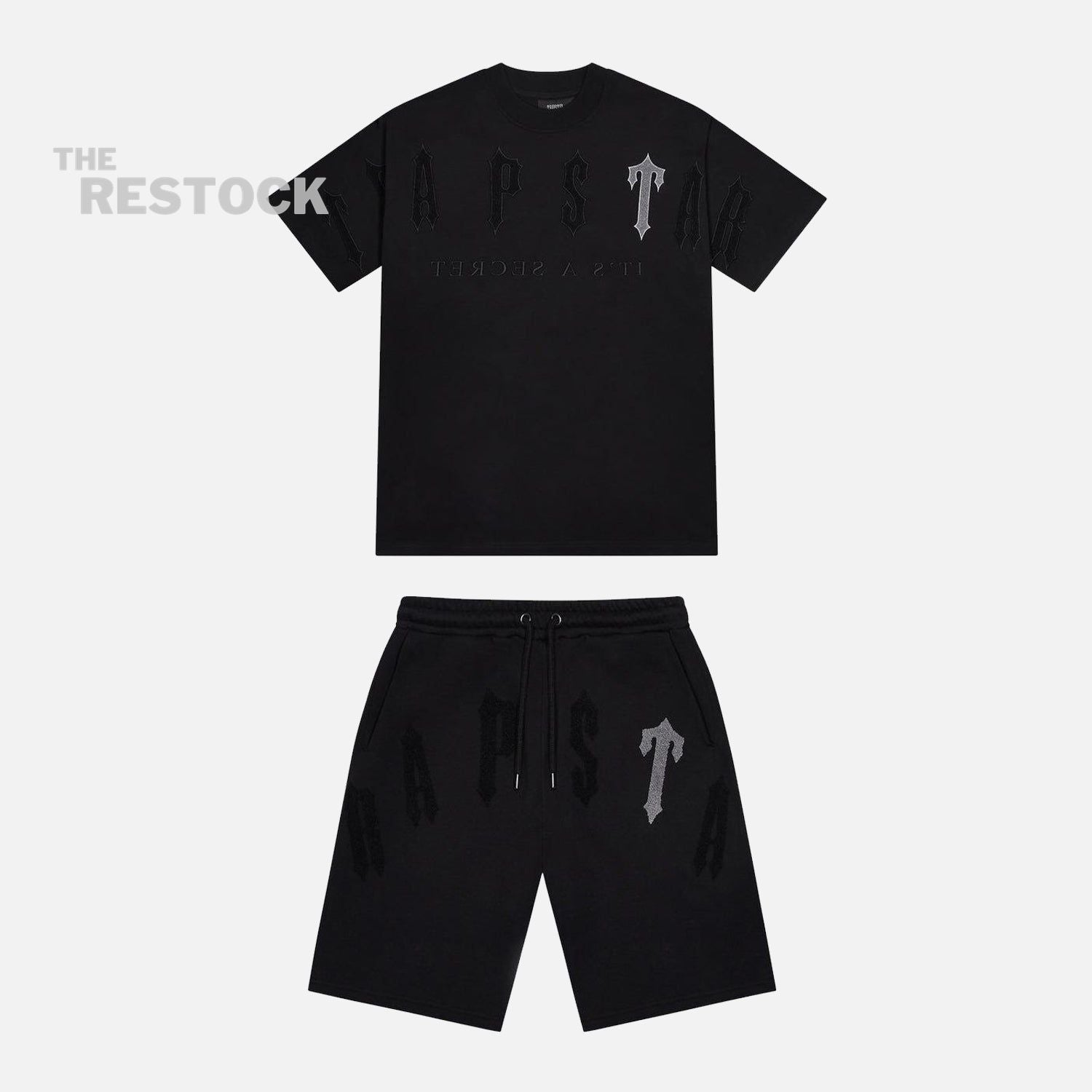 Trapstar Irongate Arch 2.0 T-Shirt & Short Set - Black / Grey