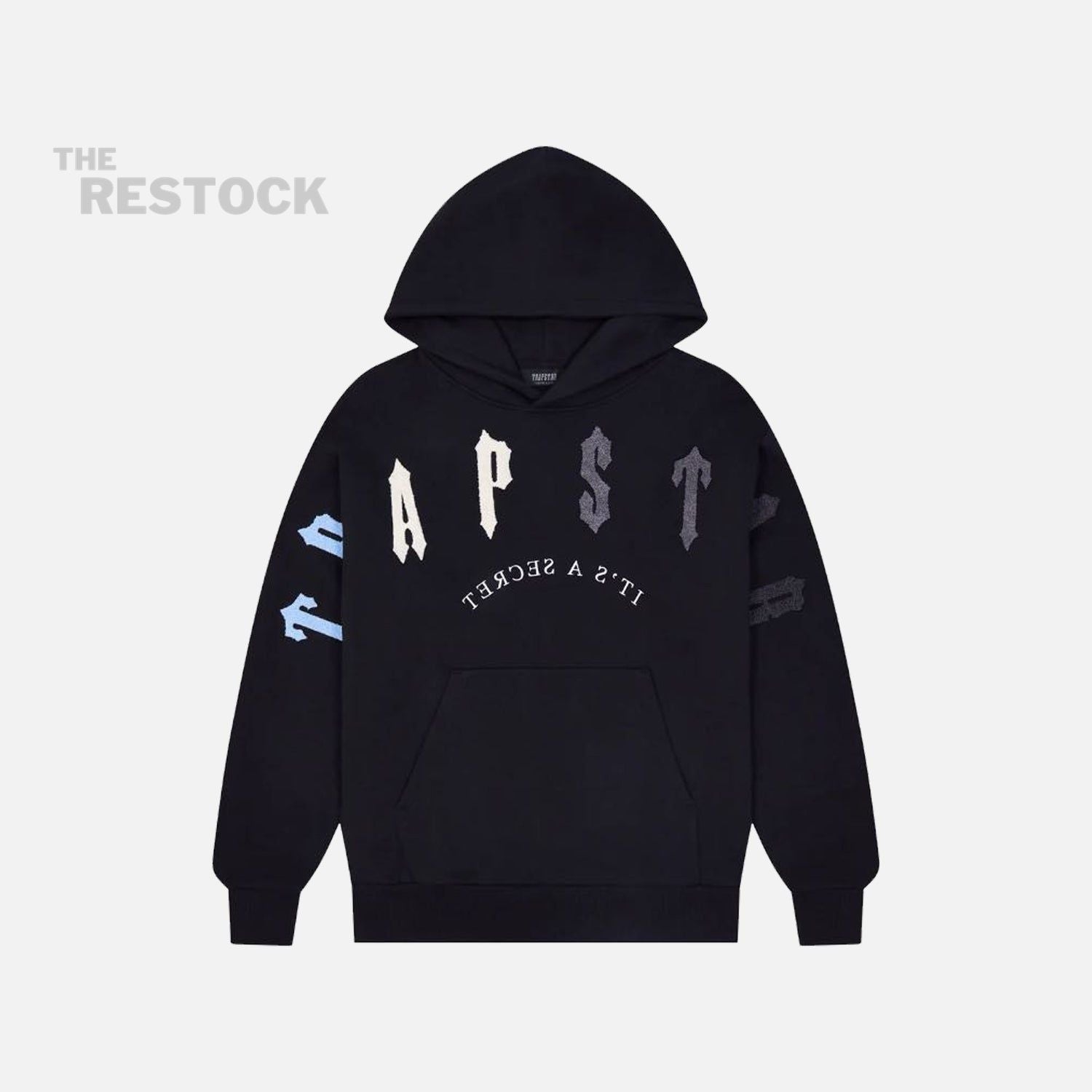 Trapstar Irongate Arch Chenille 2.0 Hooded Tracksuit - Black / Ice Blue