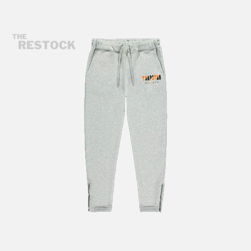 Preloved Trapstar Chenille Decoded Hooded Tracksuit - Grey / Orange