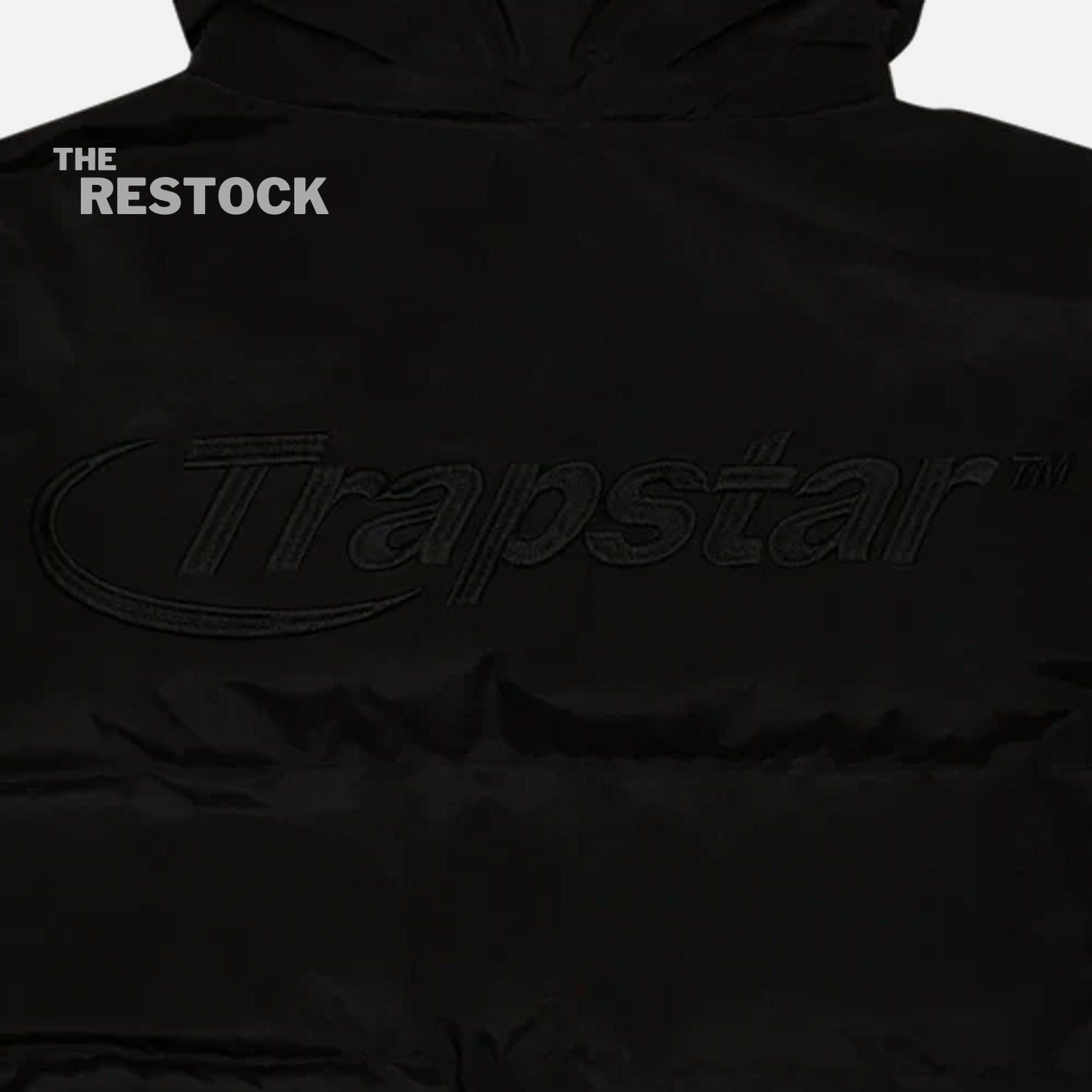 Preloved Trapstar Hyperdrive Detachable Hooded Puffer Jacket - Blackout