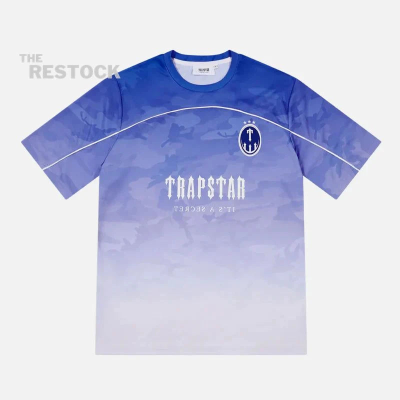 Trapstar Irongate Monogram Football Jersey - Blue Camo
