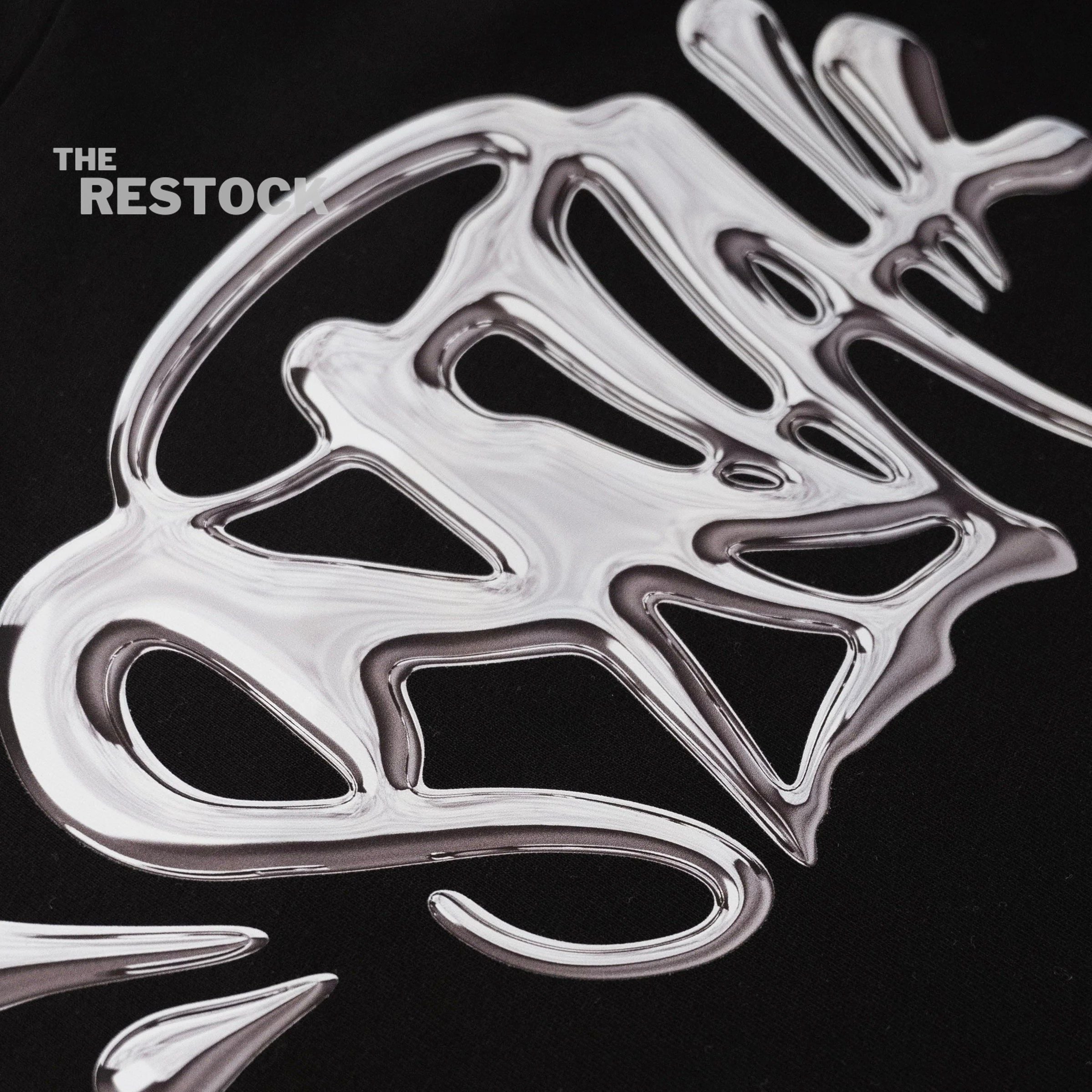 Syna World Logo Chrome T-Shirt - Black / Silver