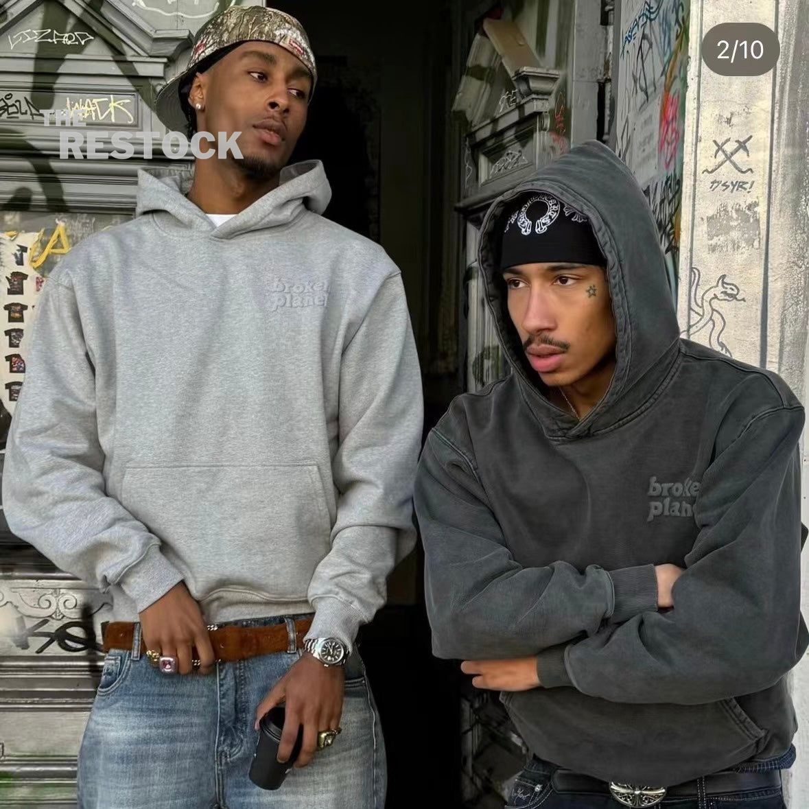 Broken Planet Market Basics Hoodie - Heather Grey