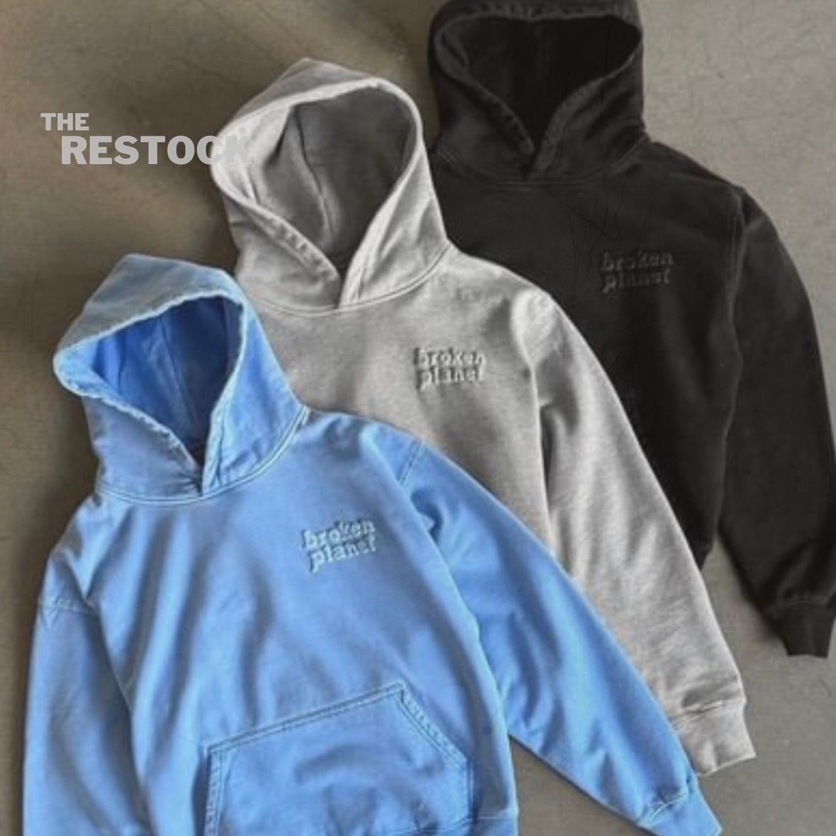 Broken Planet Basics Hoodie - Washed Light Blue