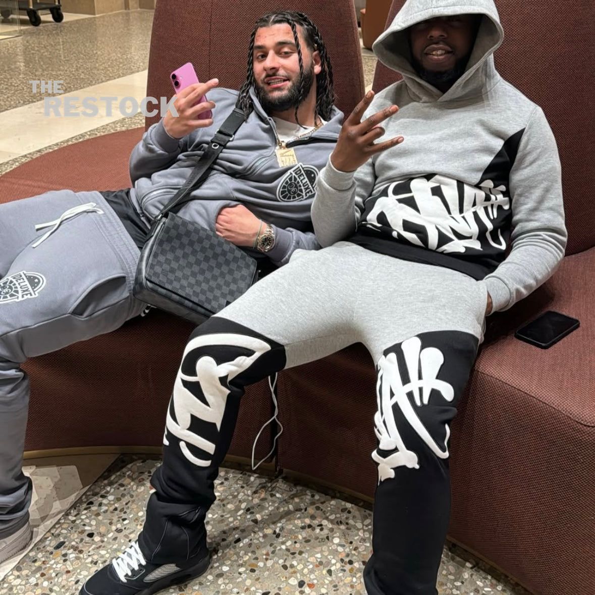 Syna World Logo Slice Tracksuit - Grey / Black