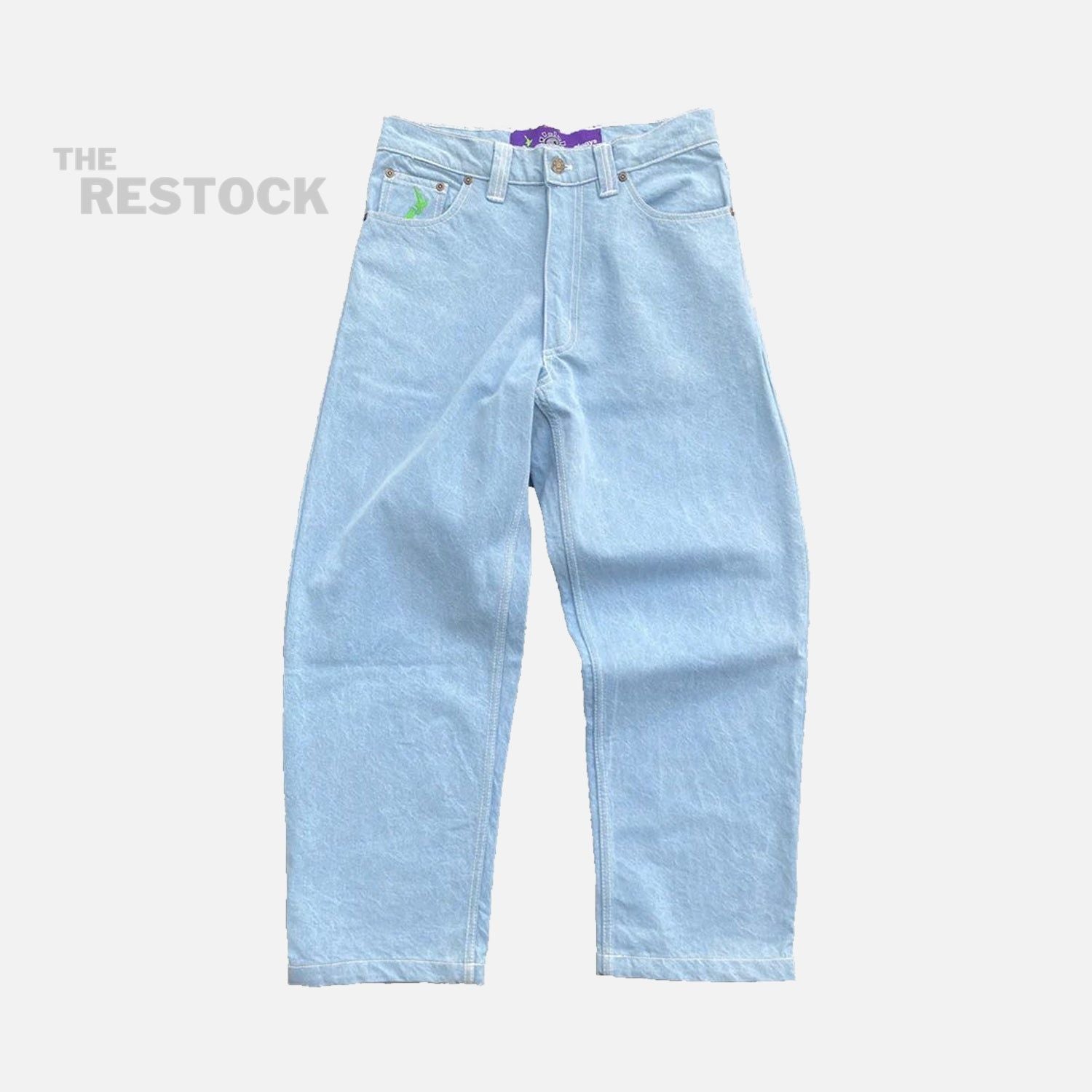 Always Do What You Should Do Denim Heavy Duty Jeans - Light Blue