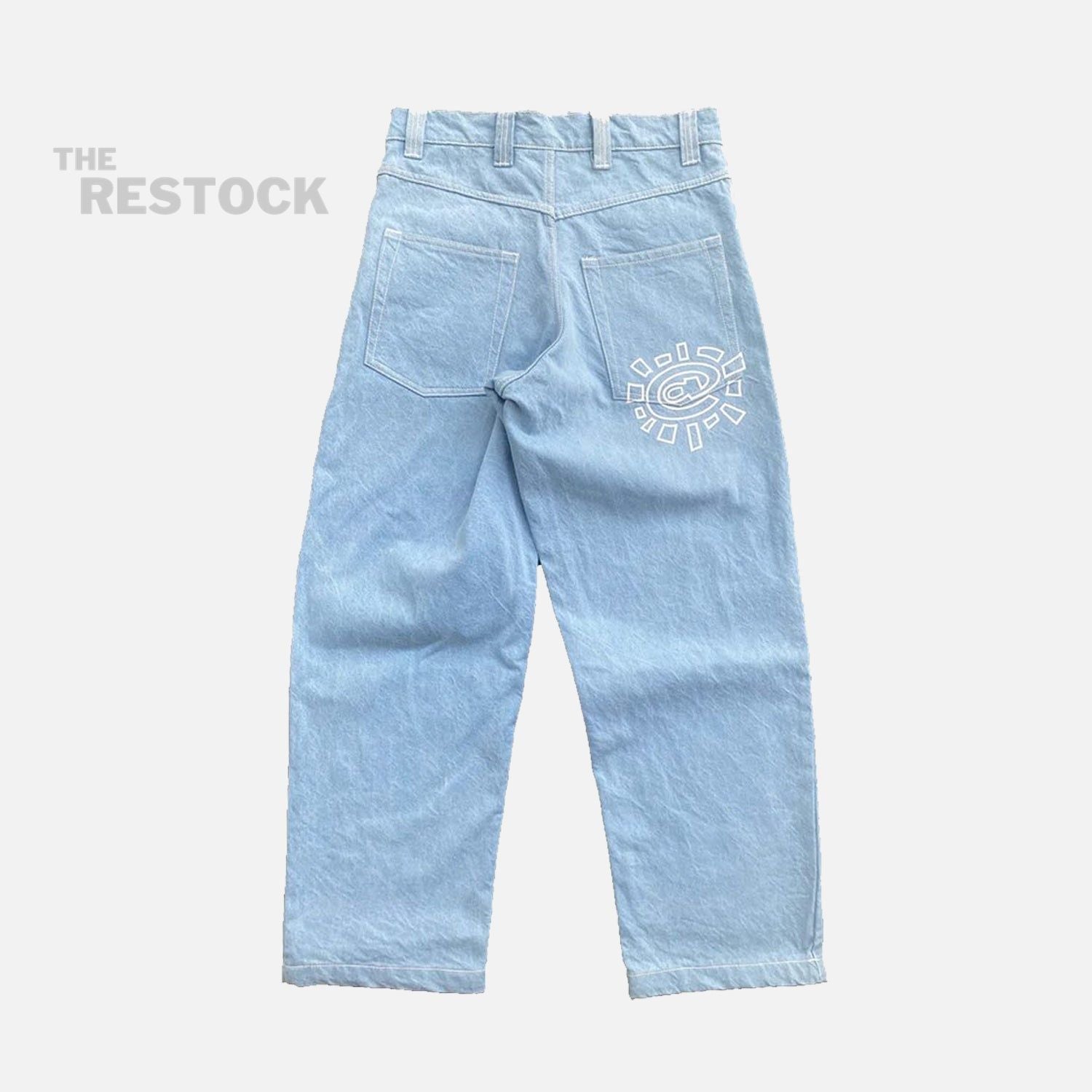 Always Do What You Should Do Denim Heavy Duty Jeans - Light Blue