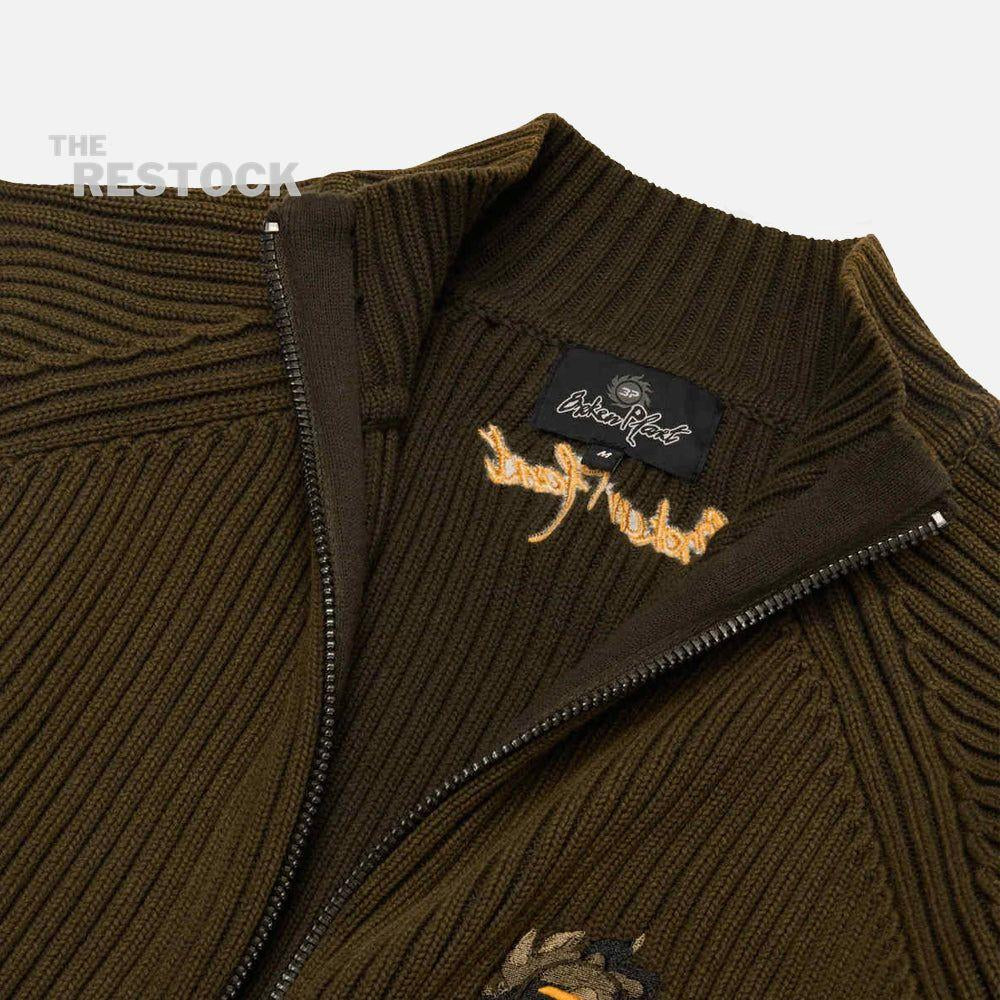 Broken Planet Ribbed Zip-Up Jacket - Washed Brown