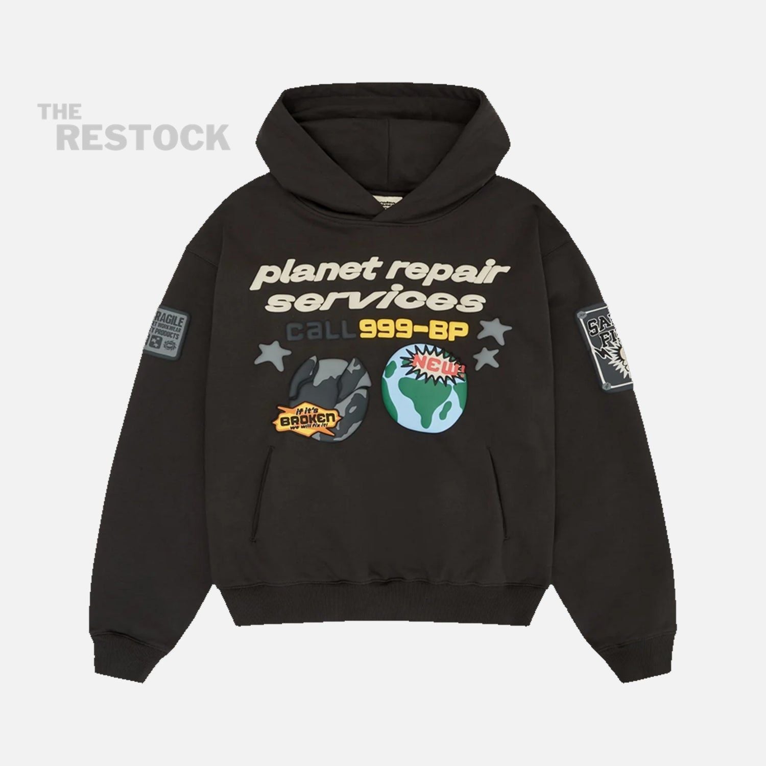 Broken Planet Market Planet Repair Services Hoodie - Soot Black