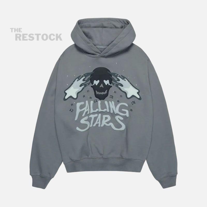 Broken Planet Falling Stars Hoodie - Dark Grey
