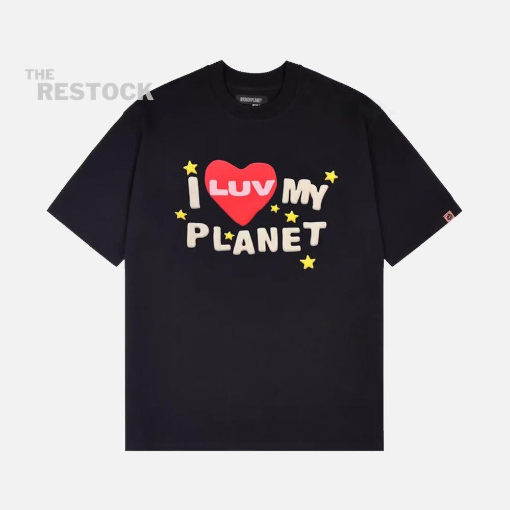 Broken Planet I Luv My Planet T-Shirt - Midnight Black