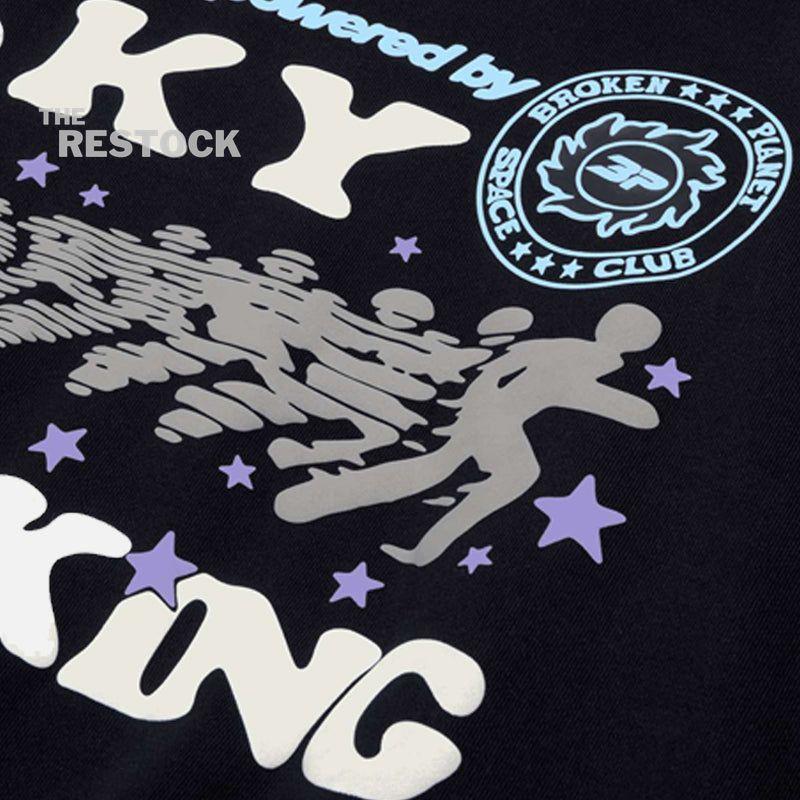 Broken Planet Sky Walking Hoodie - Midnight Black