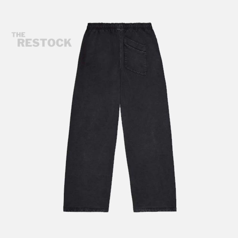 Broken Planet Basics Wide Leg Bottoms - Washed Midnight Black