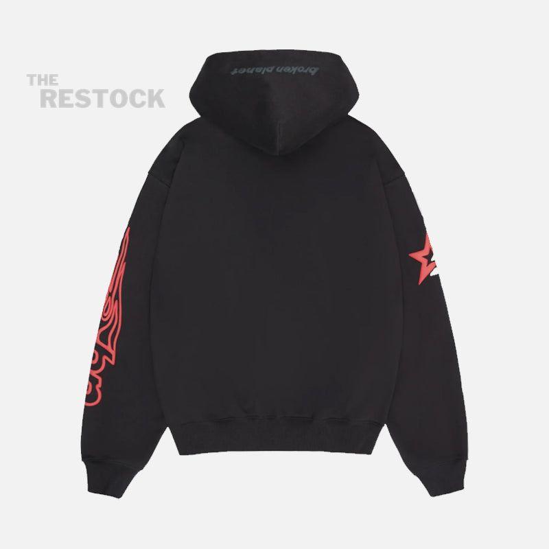 Broken Planet Performance Zip-Up Hoodie - Soot Black