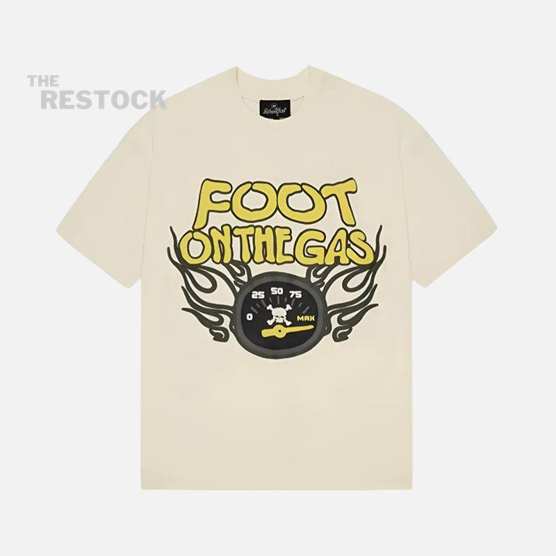Broken Planet Foot On The Gas T-Shirt - Vanilla White