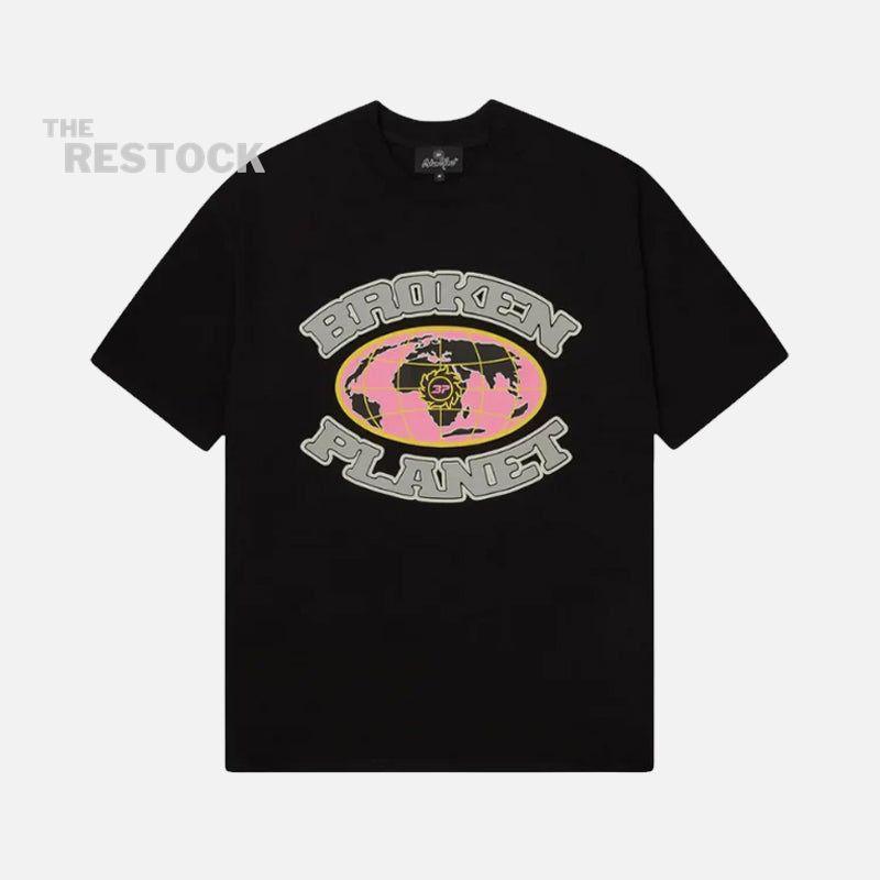 Broken Planet Grid T-Shirt - Midnight Black