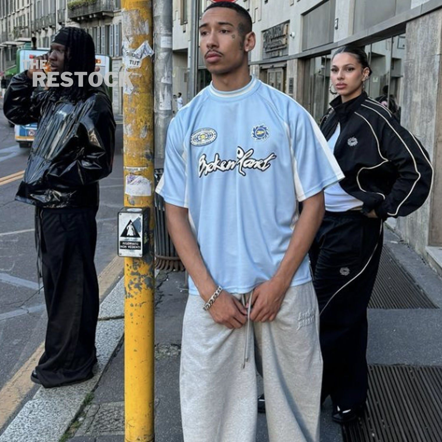 Broken Planet Market Football Jersey - Light Blue