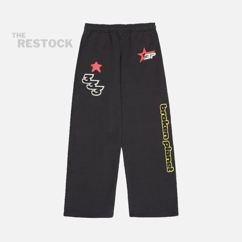 Broken Planet Performance Wide Leg Bottoms - Soot Black