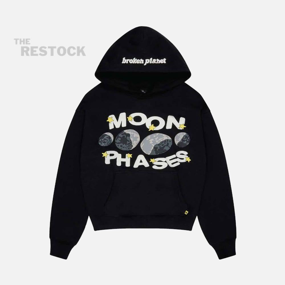 Broken Planet Moon Phases Hoodie - Midnight Black