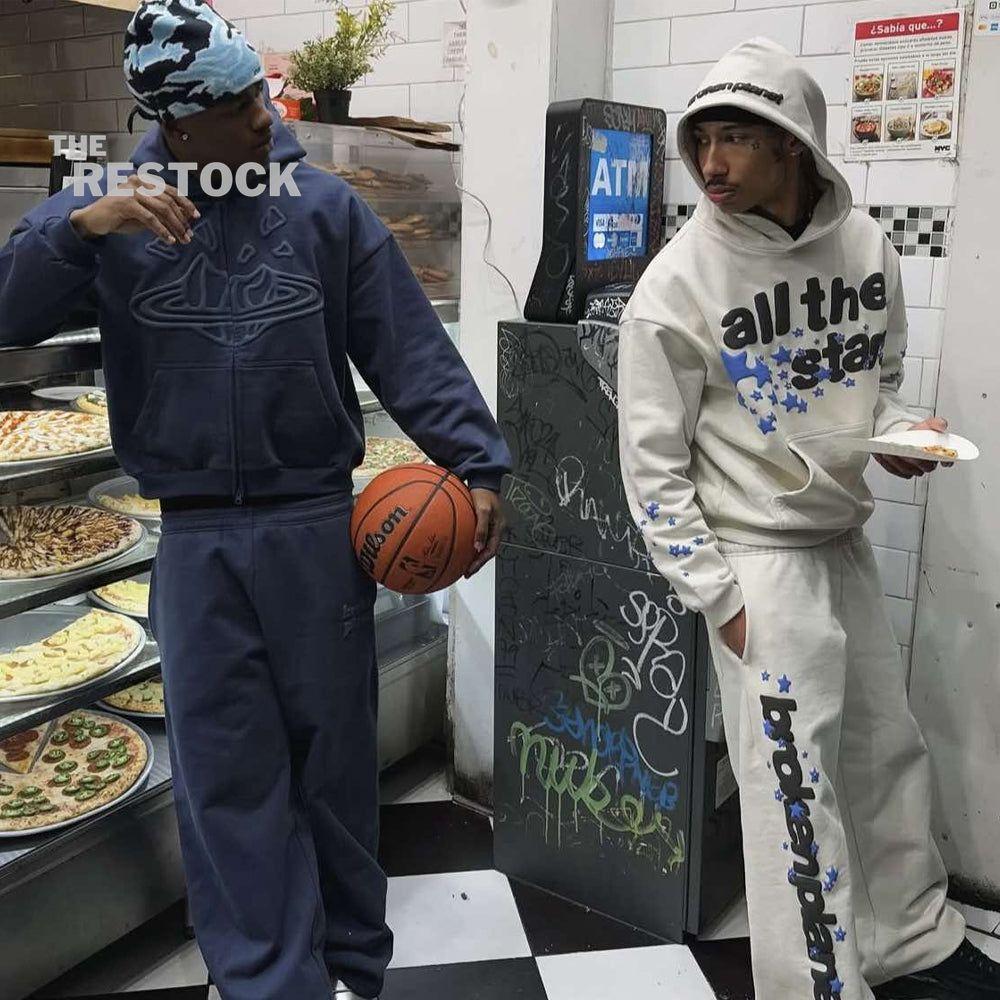 Broken Planet Zip-Up Hoodie - Deep Navy