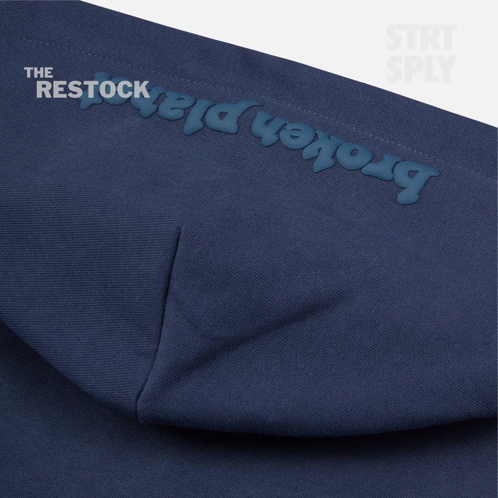 Broken Planet Zip-Up Hoodie - Deep Navy