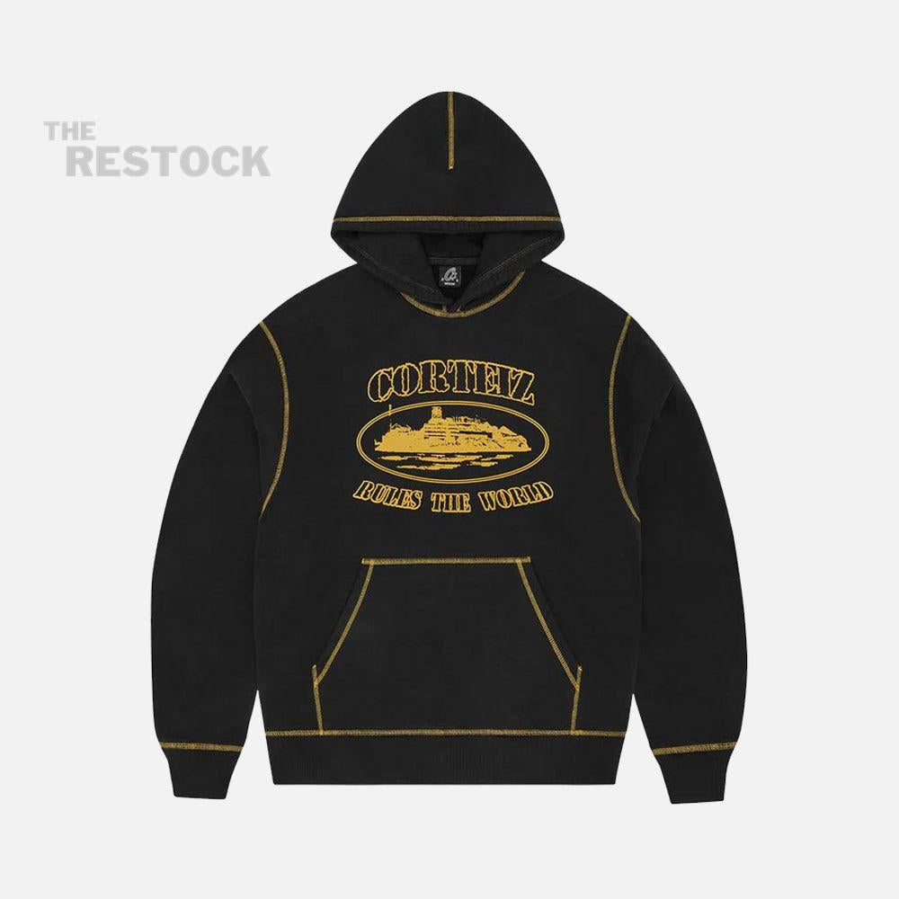 Corteiz RTW Alcatraz Contrast Hoodie - Black / Yellow