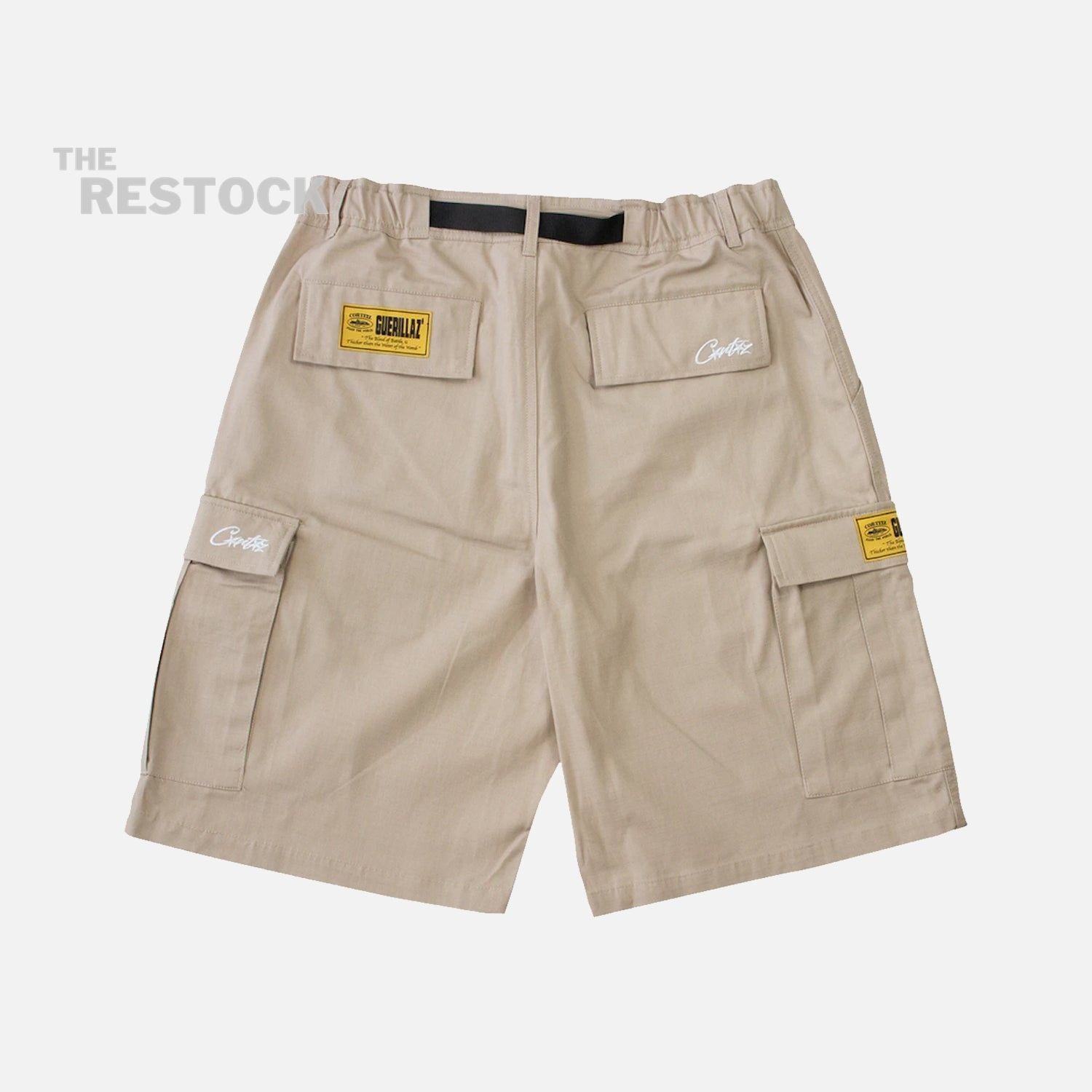 Corteiz RTW OG Alcatraz Cargo Shorts - Beige