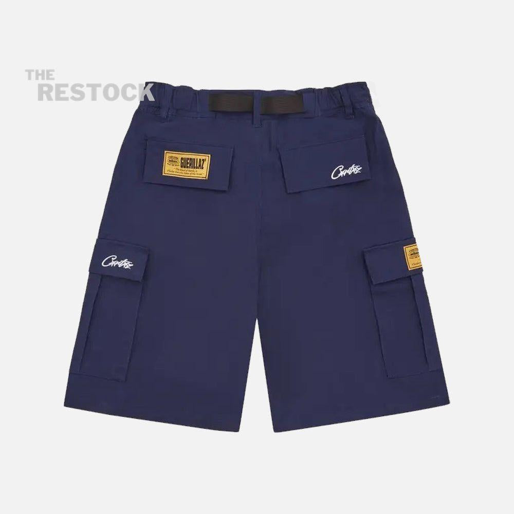 Corteiz RTW OG Alcatraz Cargo Shorts - Navy