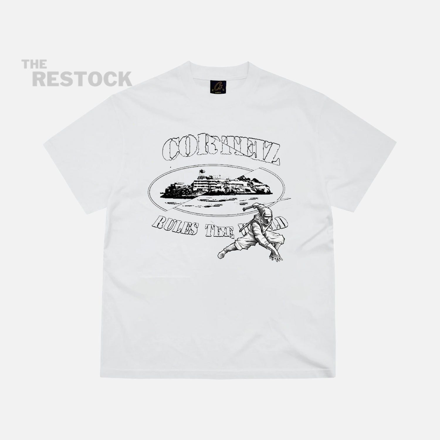 Corteiz RTW Alcatraz Ninja T-Shirt - White / Black