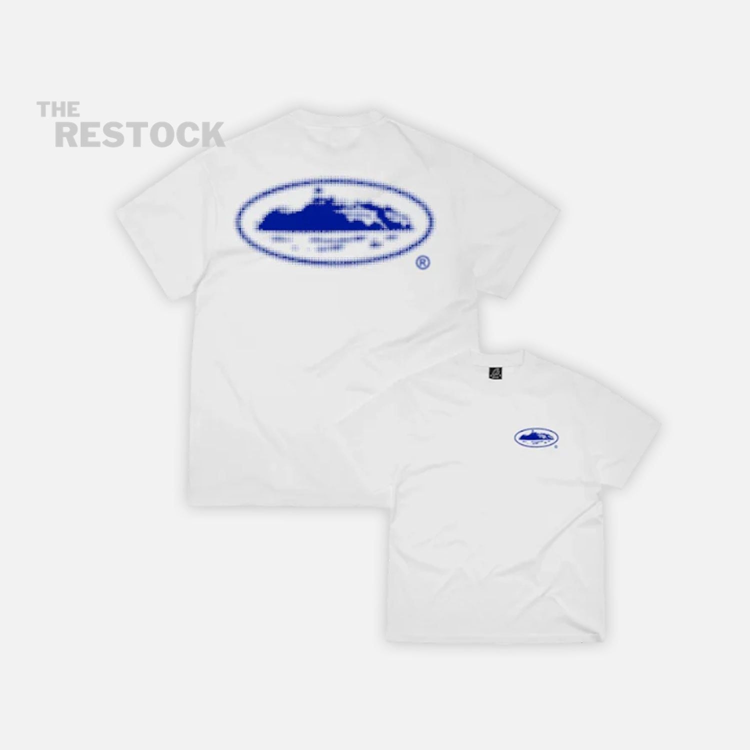 Corteiz RTW Halftone Island T-Shirt - White / Blue