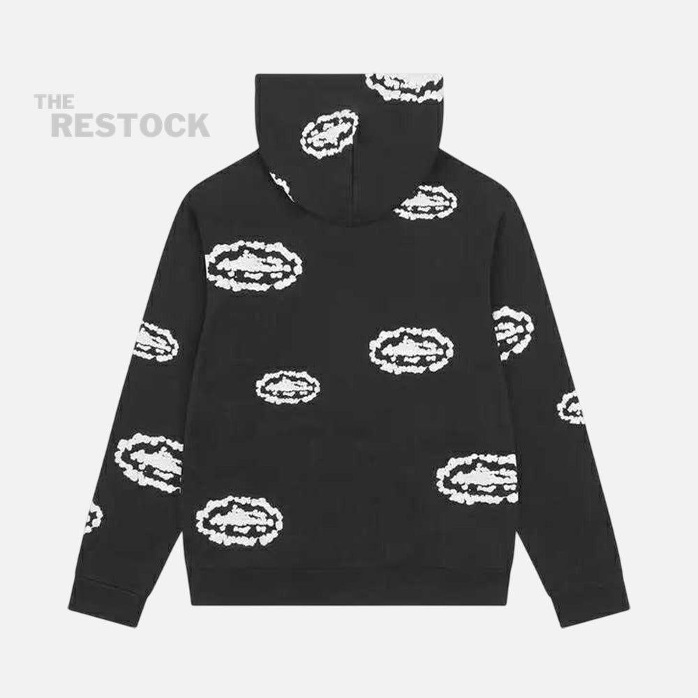 Denim Tears x Corteiz RTW Cotton Wreath Zip-Up Hoodie - Black