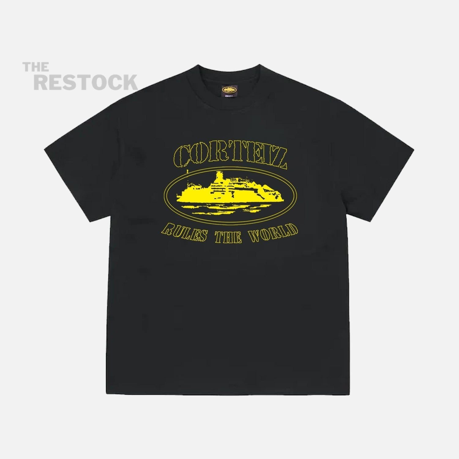 Corteiz RTW OG Alcatraz T-Shirt - Black / Yellow