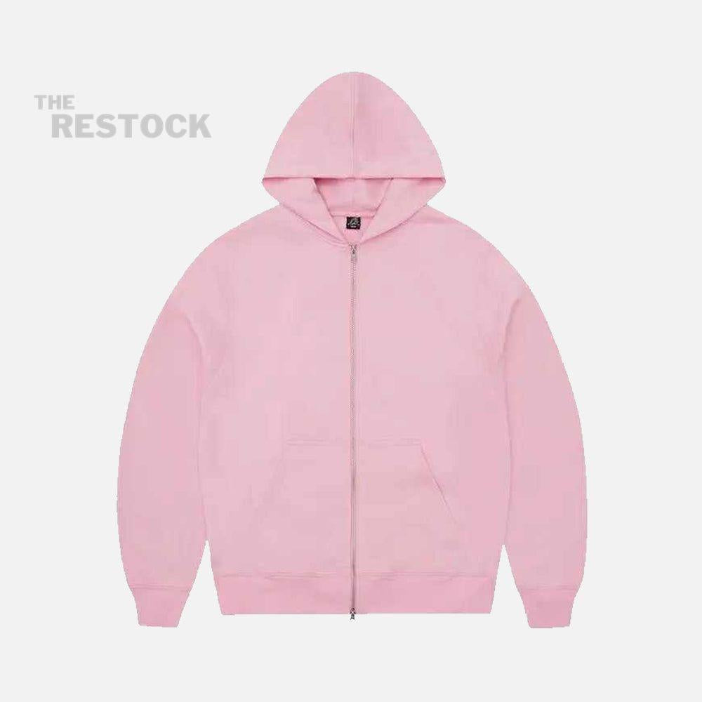 Corteiz RTW Alcatraz Mixed Panel Zip-Up Hoodie - Pink