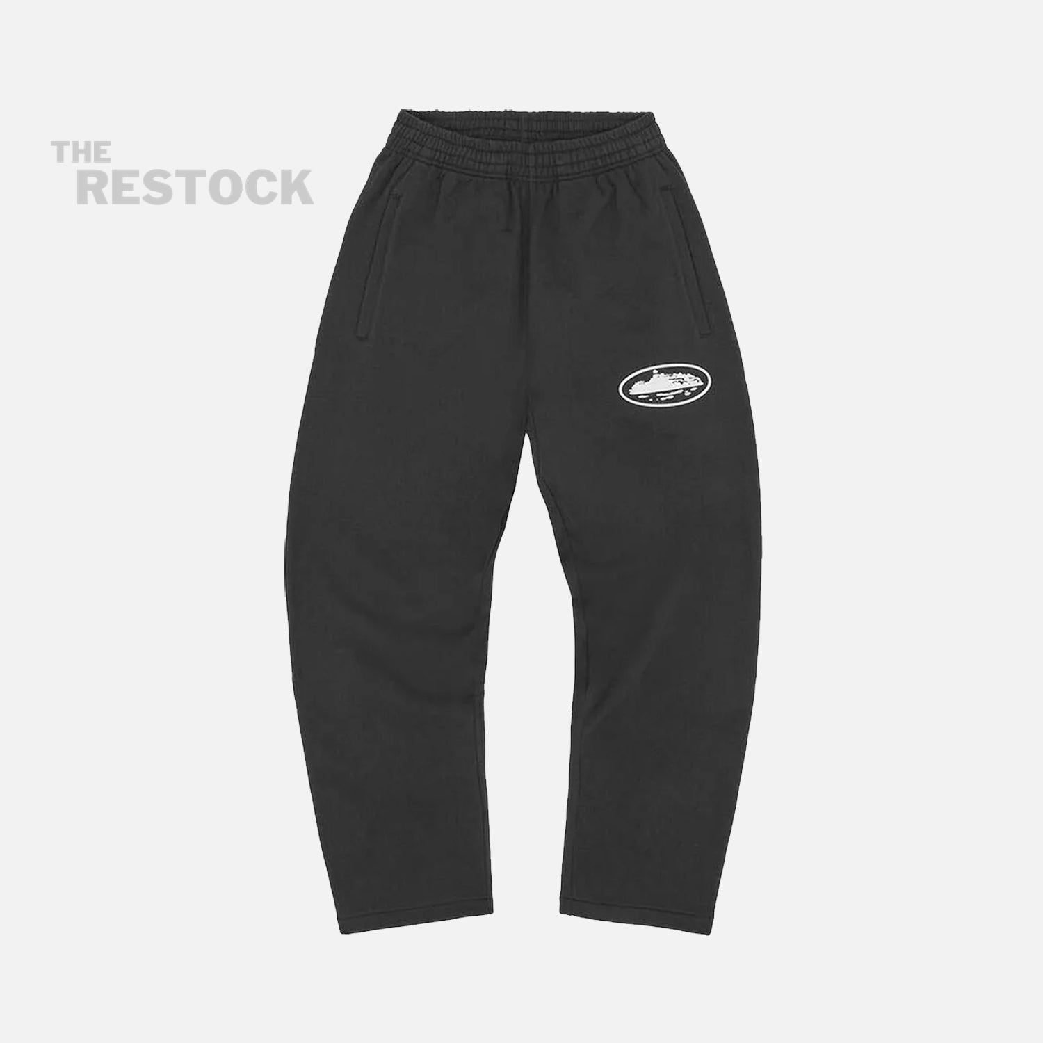 Corteiz RTW Island Puff Print Open Hem Pant - Black