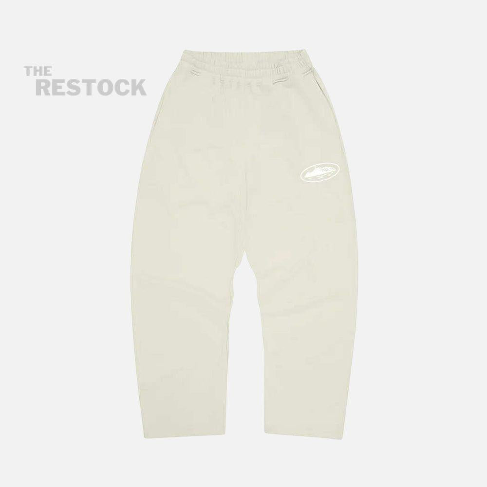 Corteiz RTW Island Puff Print Open Hem Pant - Off White