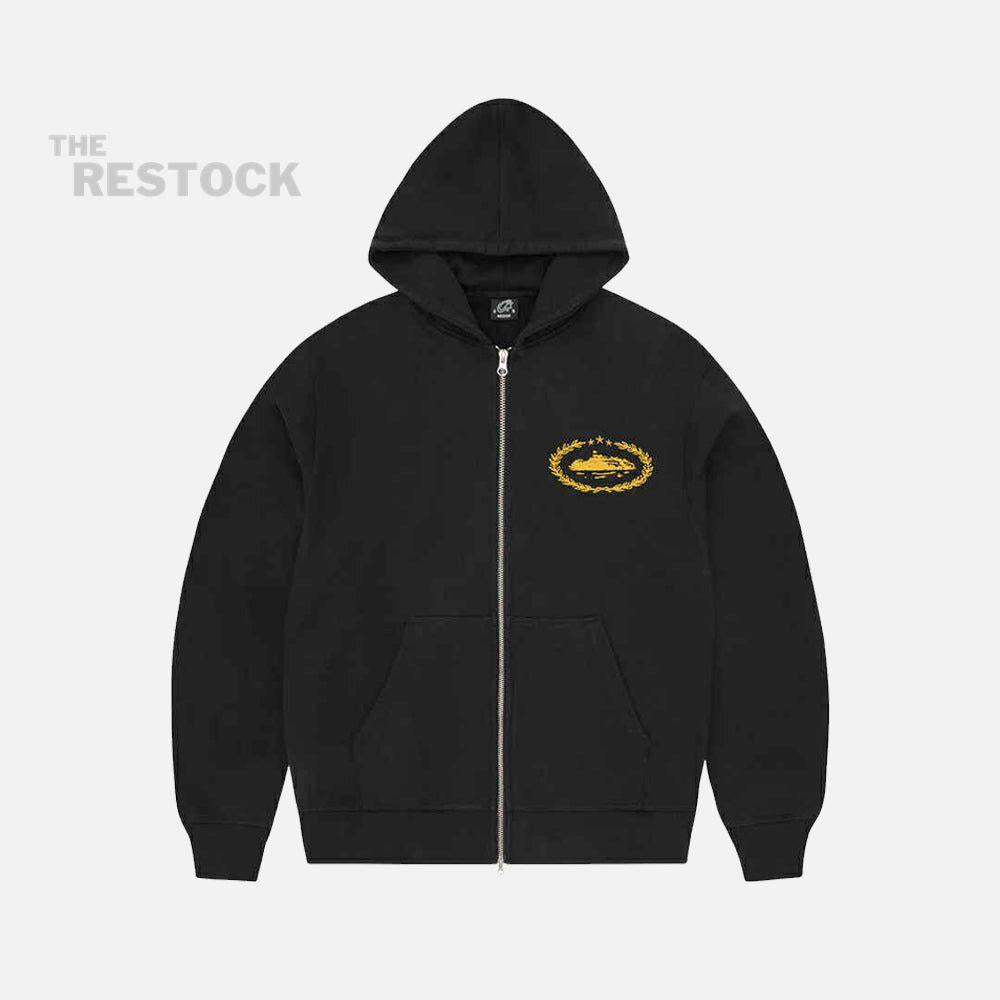 Corteiz RTW Superior Royale Zip Hoodie - Black / Yellow