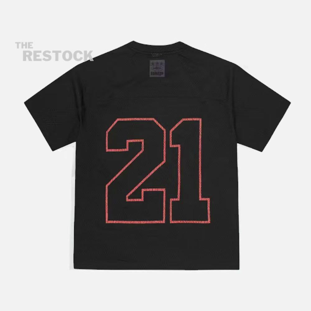 Corteiz RTW x Slaughter Gang HMP Mesh Panel Jersey - Black / Red