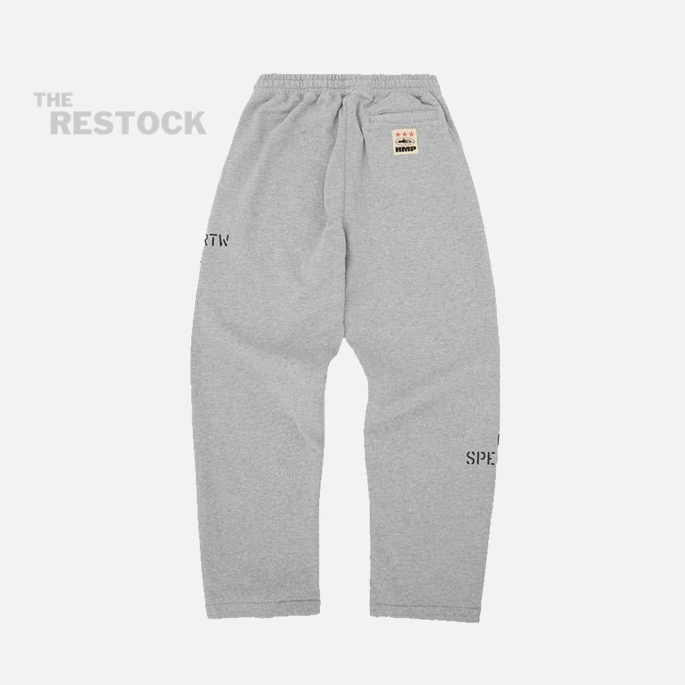 Corteiz RTW HMP Stencil Open Hem Sweatpant - Light Heather