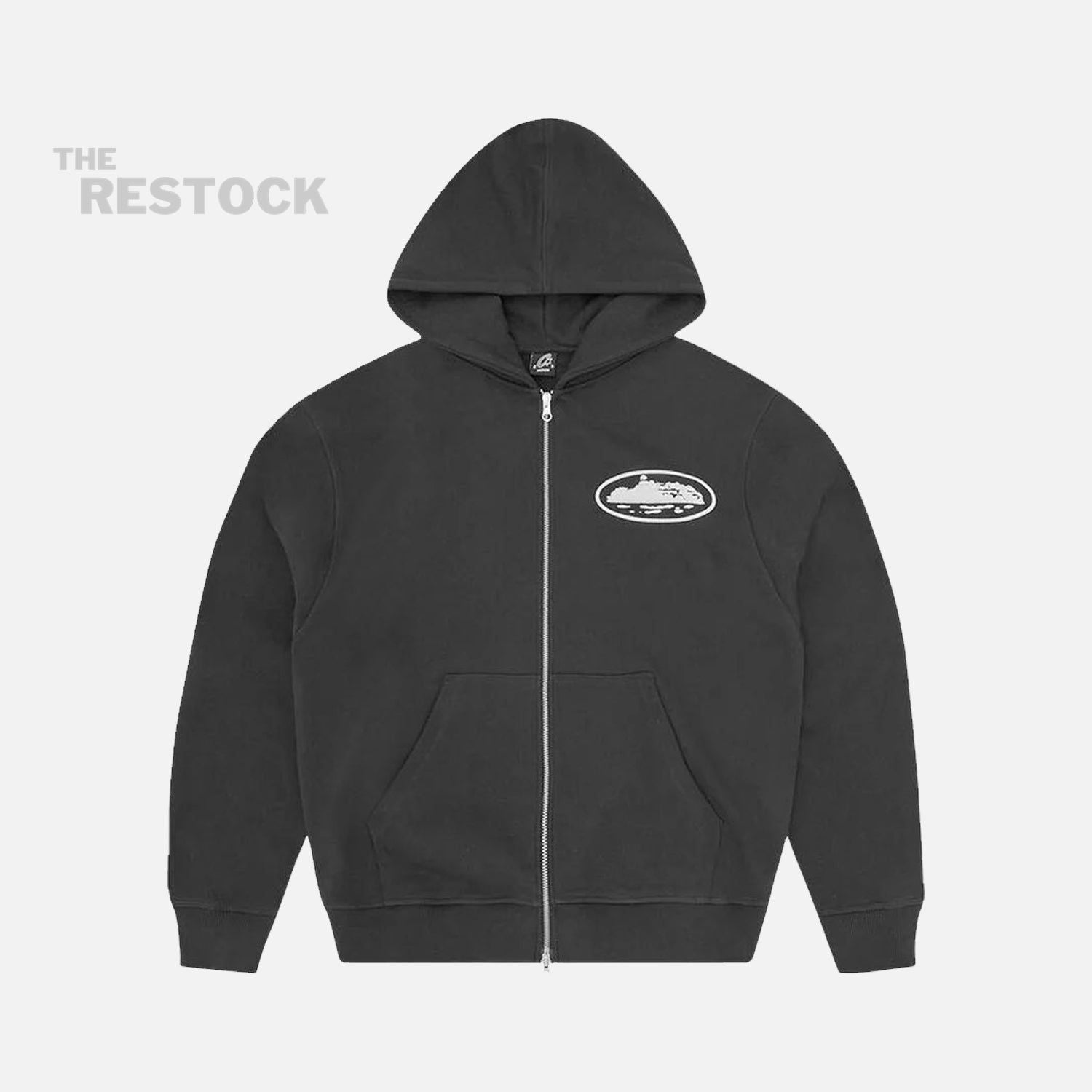 Corteiz RTW Island Puff Print Zip Hoodie - Black