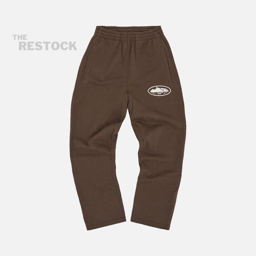 Corteiz RTW Island Puff Print Open Hem Pant - Brown