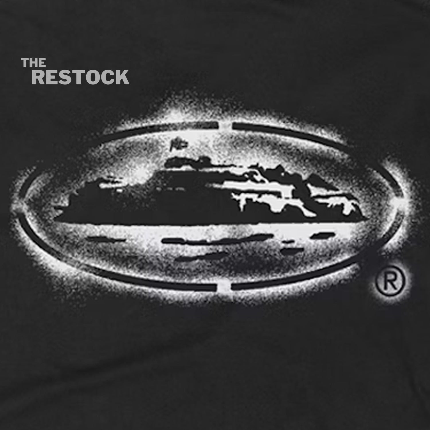 Corteiz RTW Stencil T-Shirt - Black / White