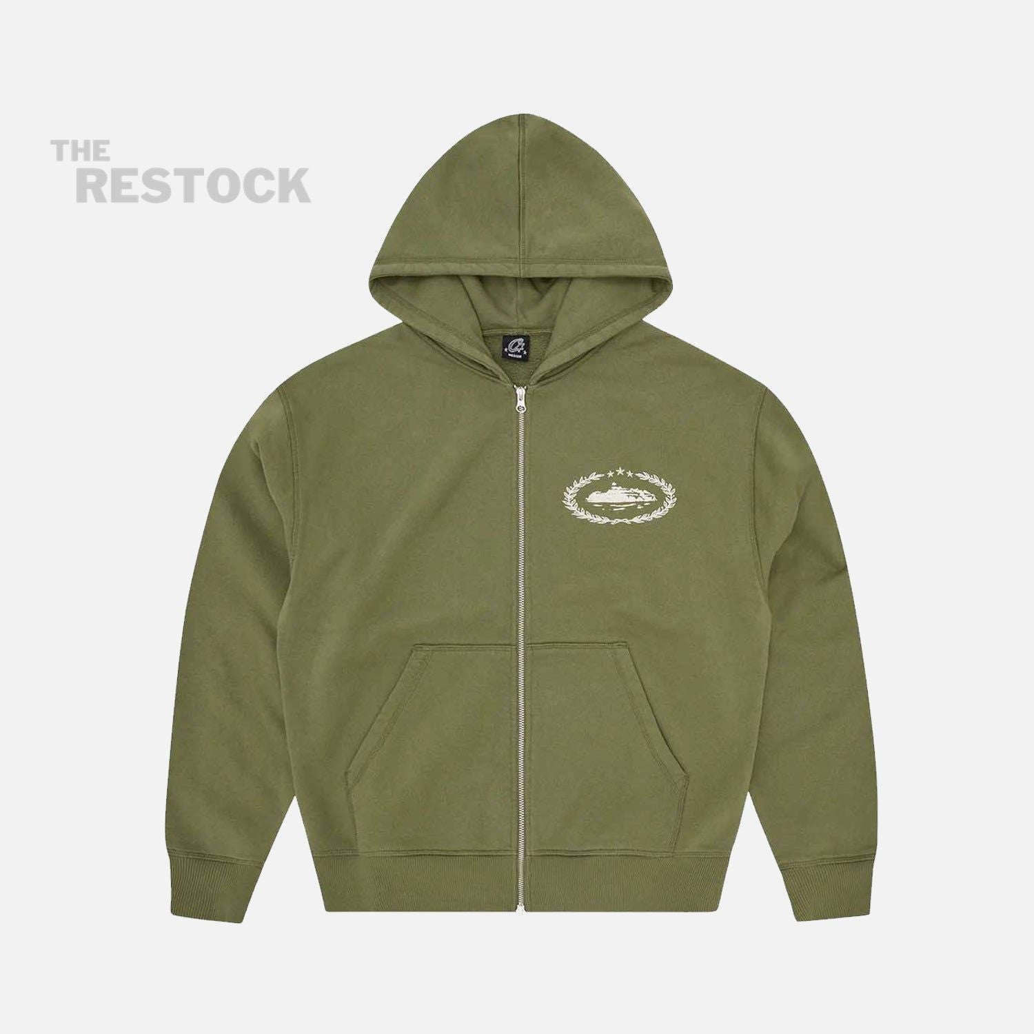 Corteiz RTW Superior Royale Zip Hoodie - Olive