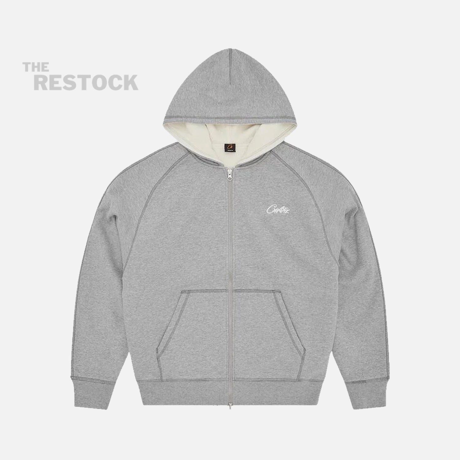 Preloved Corteiz RTW HMP Thermal Zip Hoodie - Heather Grey