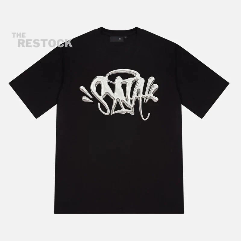 Syna World Logo Chrome T-Shirt - Black / Silver