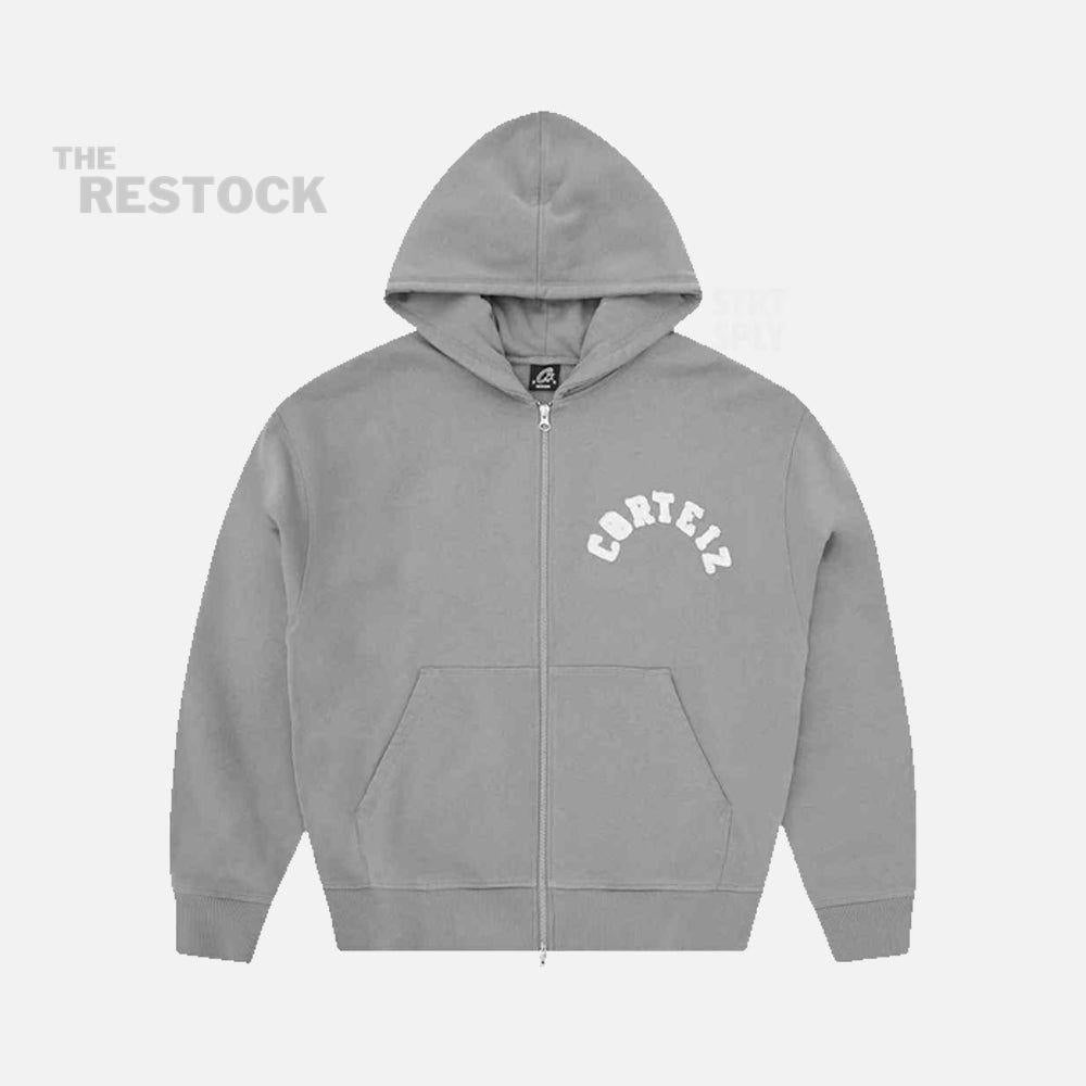 CORTEIZ RTW COLLY ARCH ZIP HOODIE - PEWTER GREY