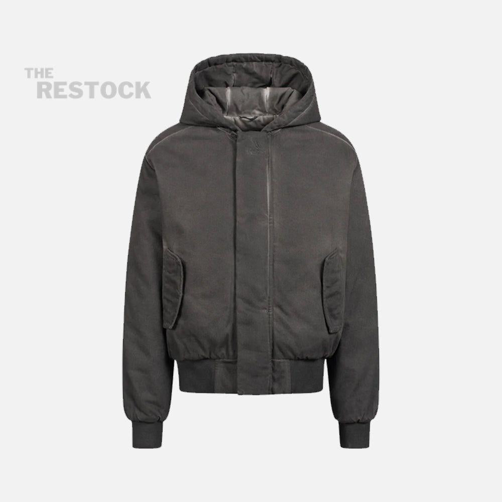 Peso Oil Washed Cotton Puffer Jacket - Black