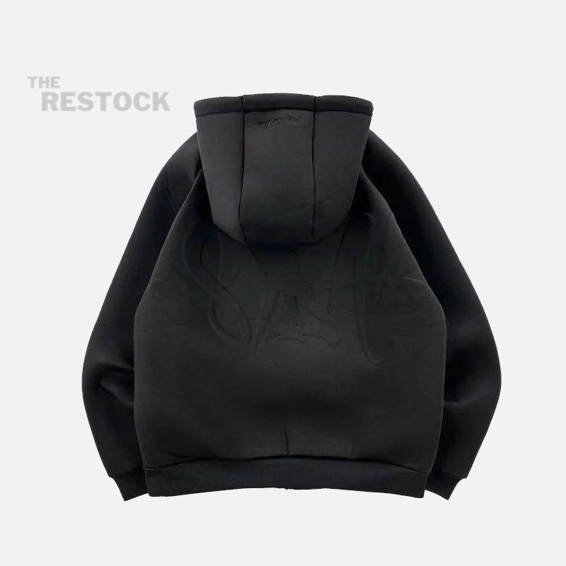 Syna World Neoprene Embossed Hoodie - Black